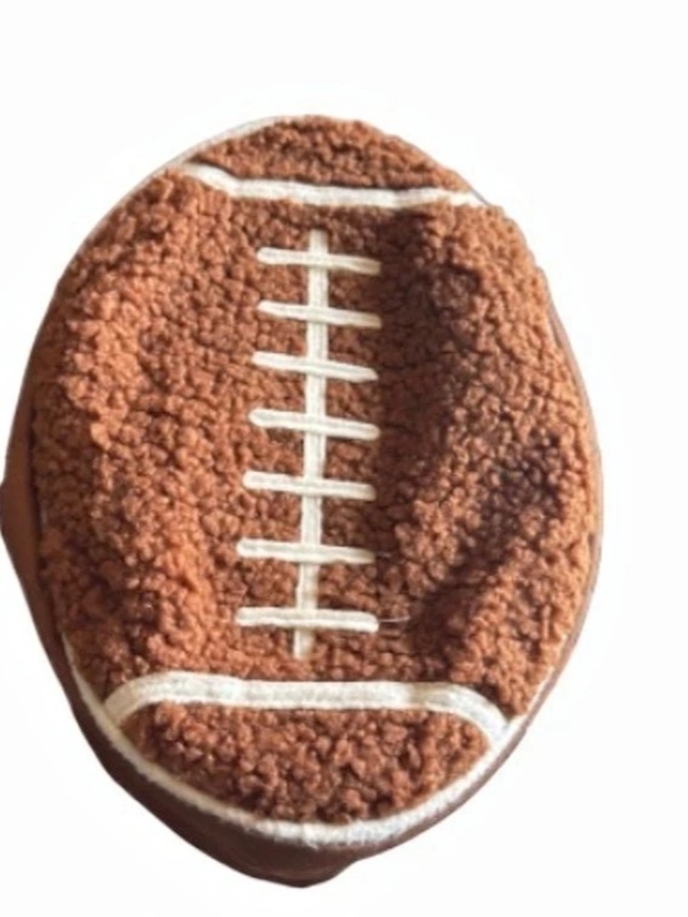 Cat & Jack Football Backpack Brown & White faux fur - Picture 5 of 6